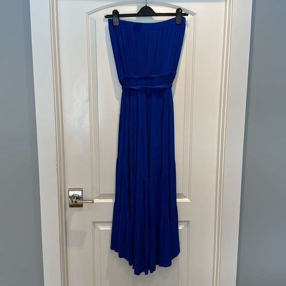 NWOT La Blanca Draped Strapless Tie Waist Cover-Up Dress - Picture 3 of 6